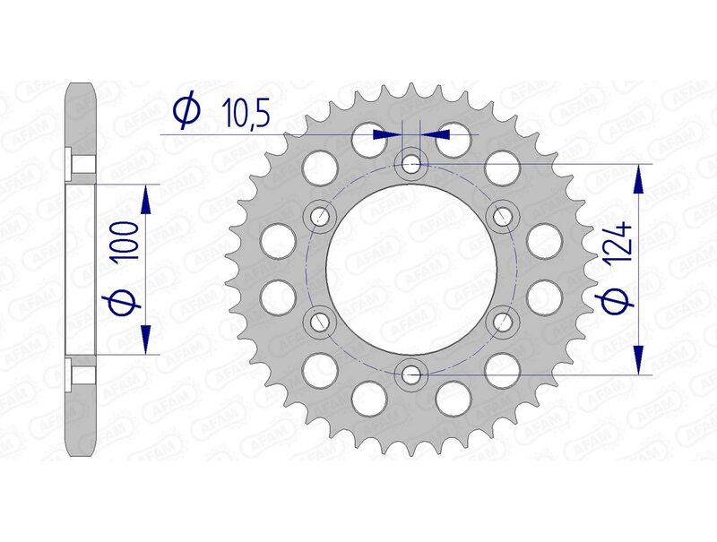 AFAM Aluminiumritzel hinten 51609 - 525