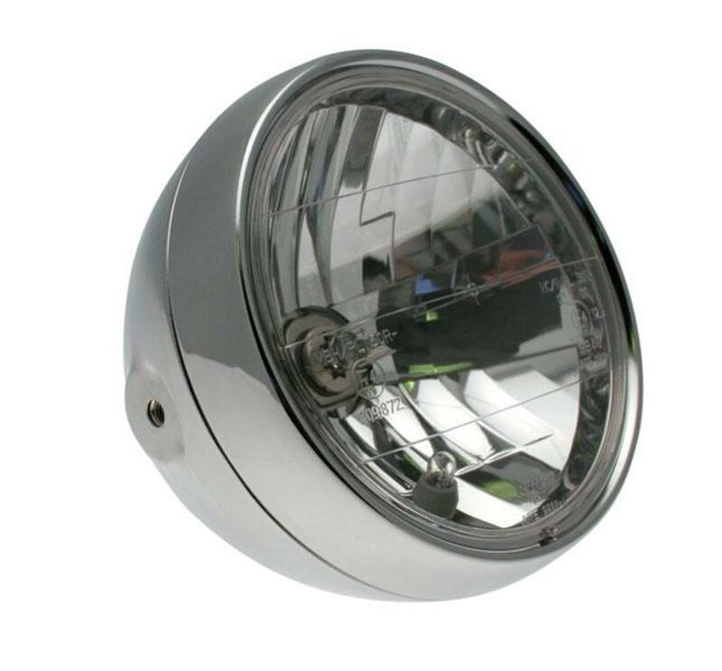 BIHR Classic Scheinwerfer universal verchromt 180x160mm