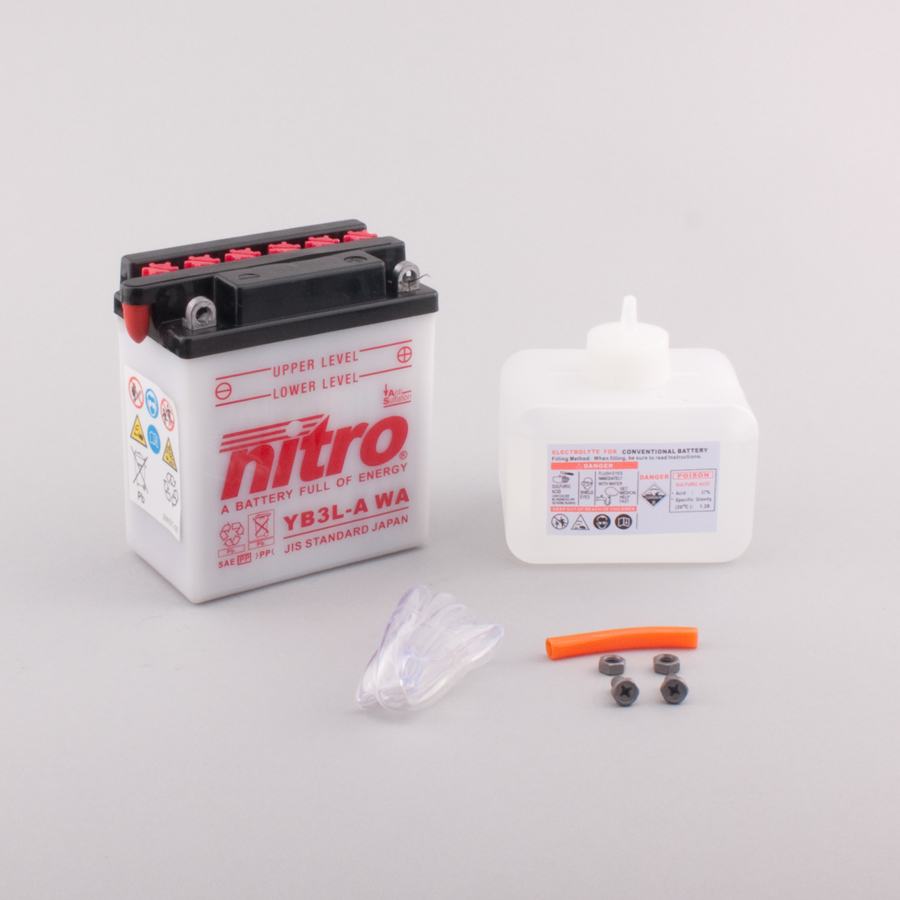 Batterie NITRO NB3L-A (CP) mit Säurepack 12V/3Ah [98x56x110] CCA=32A
