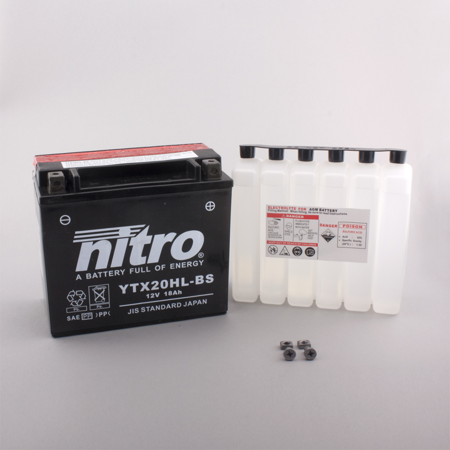 Batterie NITRO NTX20HL-BS (CP) HP mit Säurepack 12V/18Ah [175x87x155] CCA=310A