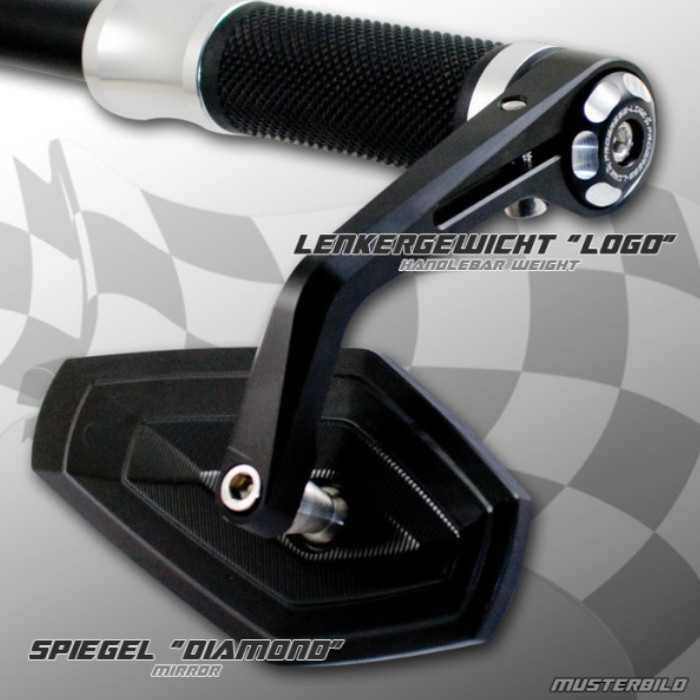 Lenkergewichte LOGO Alu 6061 schwarz