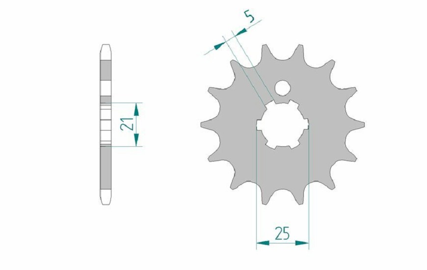 AFAM Standard Stahlritzel vorne 24300 - 520 AFAM Standard Stahlritzel vorne 24300 - 520