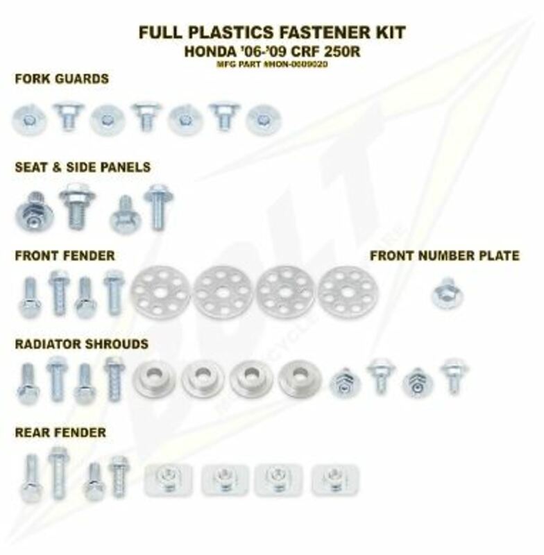 BOLT Kunststoff-Schraubensatz komplett passend für Honda CR125/250 BOLT Kunststoff-Schraubensatz komplett passend für Honda CR125/250