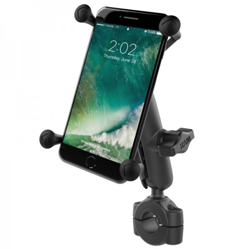 RAM MOUNTS X-Grip® Medium Arm Phone Holder with Medium Handlebar Base - Large Phones RAM MOUNTS X-Grip® Medium Arm Phone Holder with Medium Handlebar Base - Large Phones
