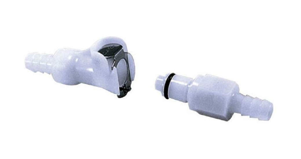 MOTION PRO Schnellkupplung Ø 8 mm doppelt verriegelt weiß