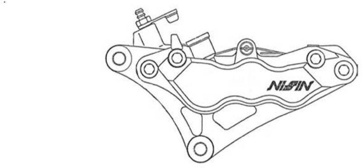 NISSIN 6-Kolben-Bremssattel links - Axial