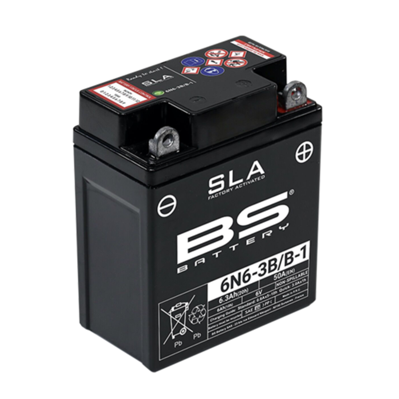 BS BATTERY AGM SLA vorgeladen – wartungsfrei - 6N6-3B/B-1 BS BATTERY AGM SLA vorgeladen – wartungsfrei - 6N6-3B/B-1