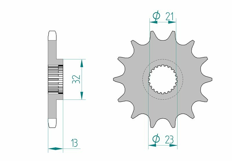 AFAM Standard Stahlritzel vorne 21311 - 428 AFAM Standard Stahlritzel vorne 21311 - 428
