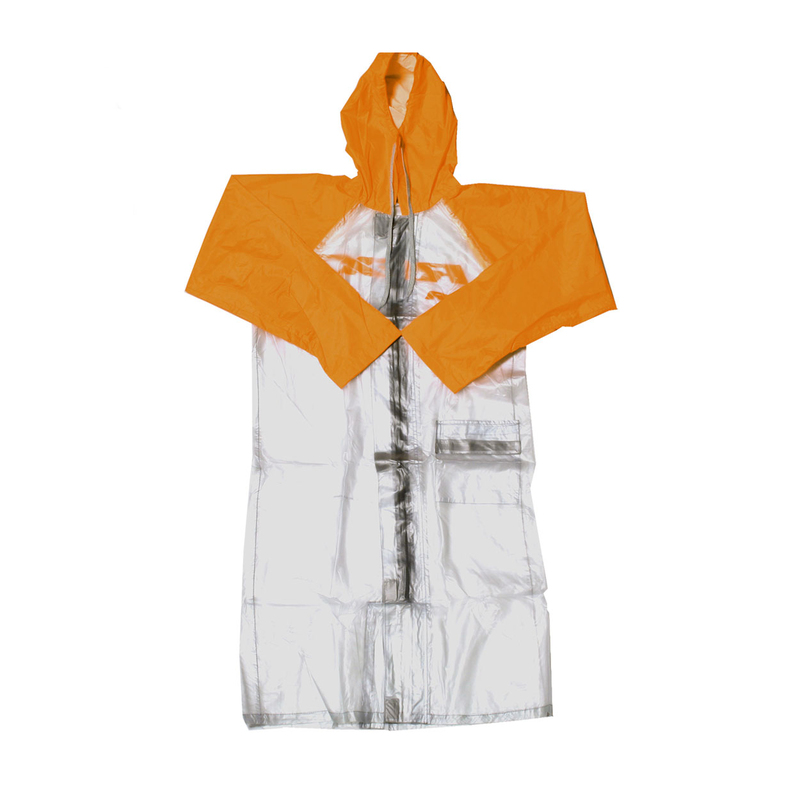 RFX Race Regenmantel lang (Transparent/Orange) Erwachsene M