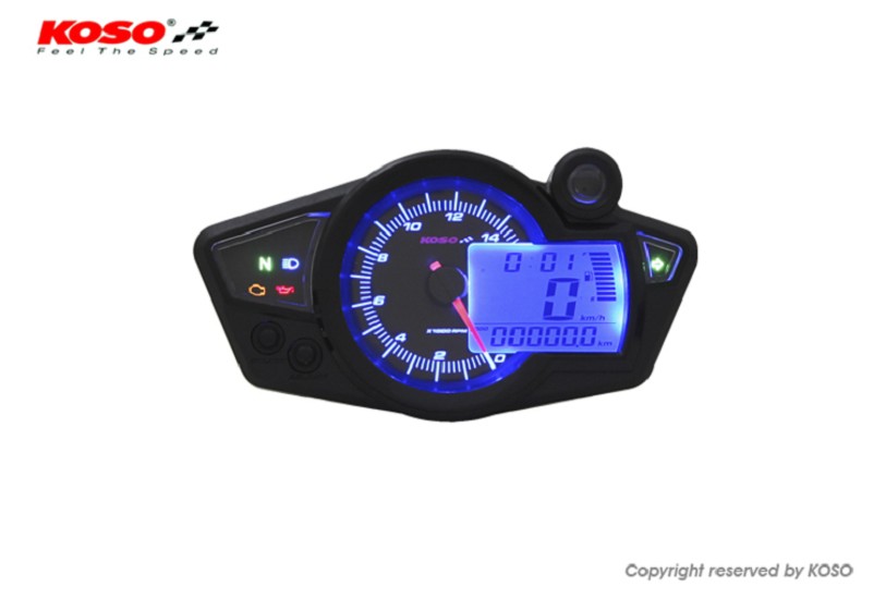 KOSO Multifunktions-TachometerRX1N+ GP Style II Hintergrund schwarz Universal