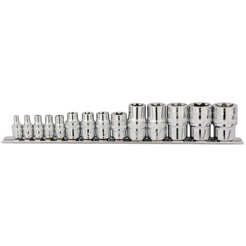 DRAPER Satz Stecknüsse 14-teilig Torx® 1/4, 3/8 und 1/2 DRAPER Satz Stecknüsse 14-teilig Torx® 1/4, 3/8 und 1/2