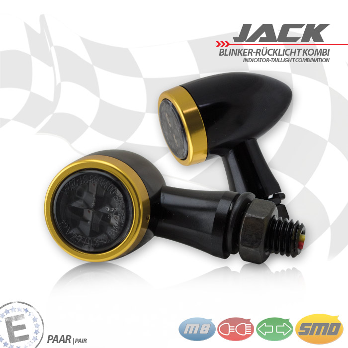 SMD-Blinker/RL-Set Jack schwarz Alu M8