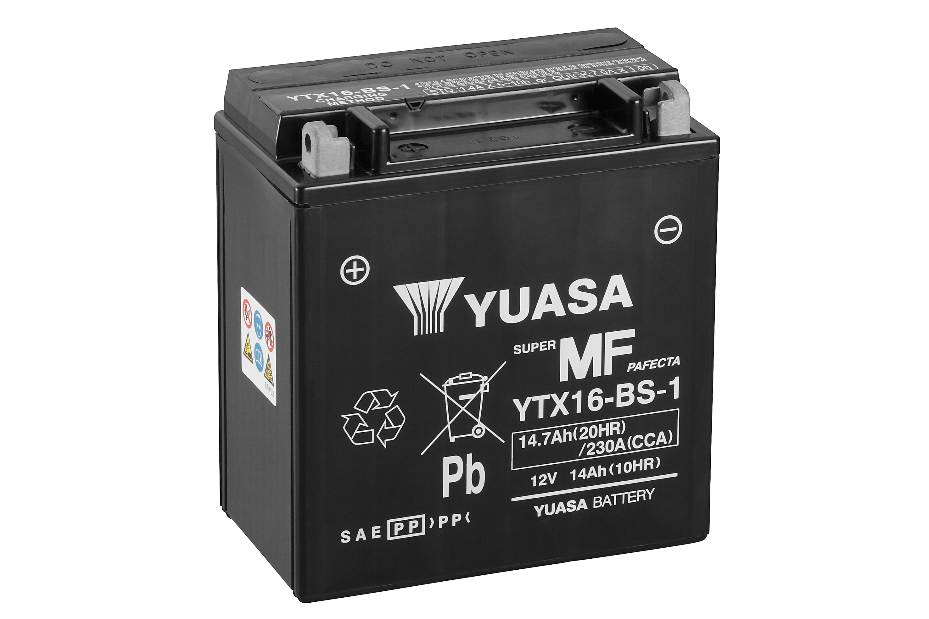 Batterie YUASA YTX16-BS-1 (CP) mit Säurepack 12V/14AH (10 Std.) [150x87x161] CCA=230A