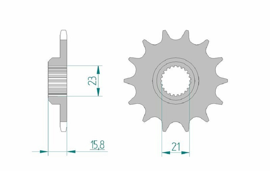 AFAM Standard Stahlritzel vorne 21504 - 520 AFAM Standard Stahlritzel vorne 21504 - 520