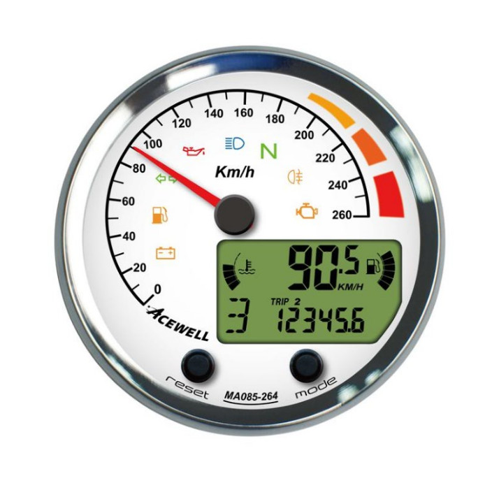 ACEWELL Analog Tacho 260 Km/h Digital DZM ACEWELL Analog Tacho 260 Km/h Digital DZM