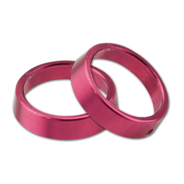 Zierring Alu Blinker Jack rot Paar