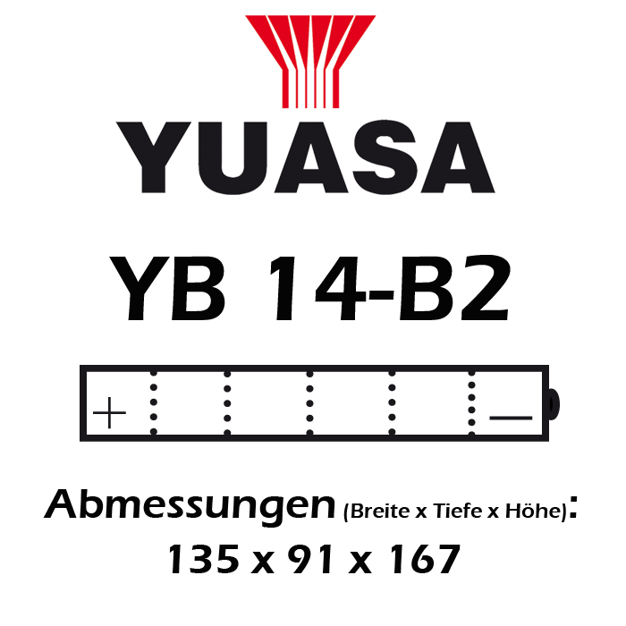 Batterie YUASA YB14-B2 14 AH
