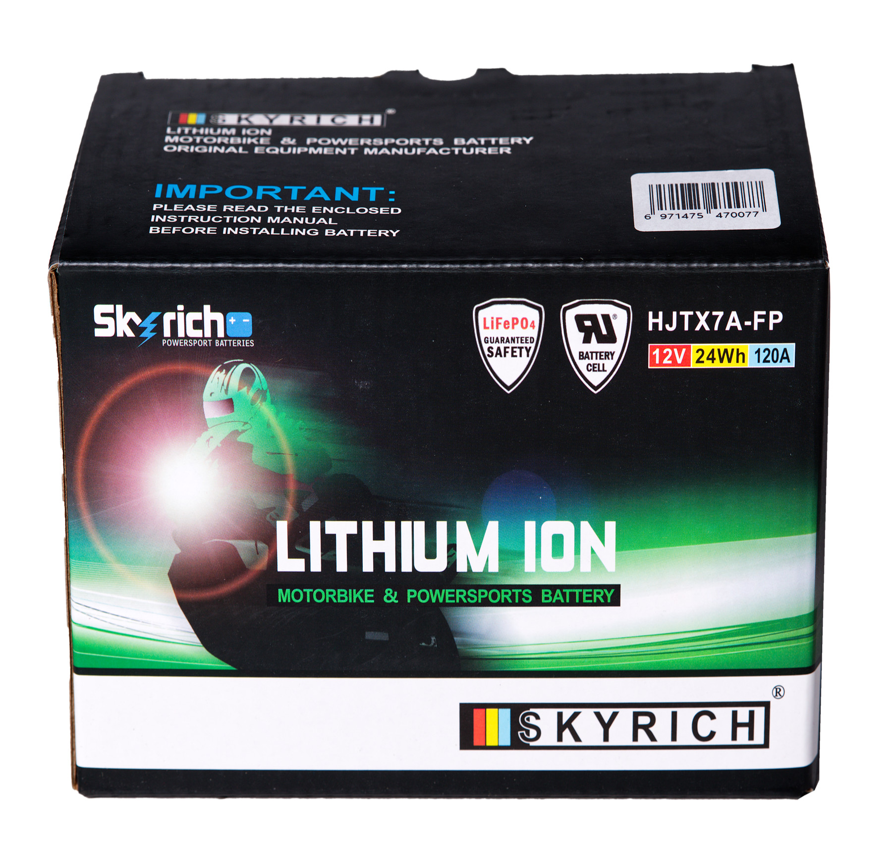 Batterie SKYRICH HJTX7A-FP [150x87x93] 12,8V/2AH (10 Std.), 24 Wh, CCA: 120