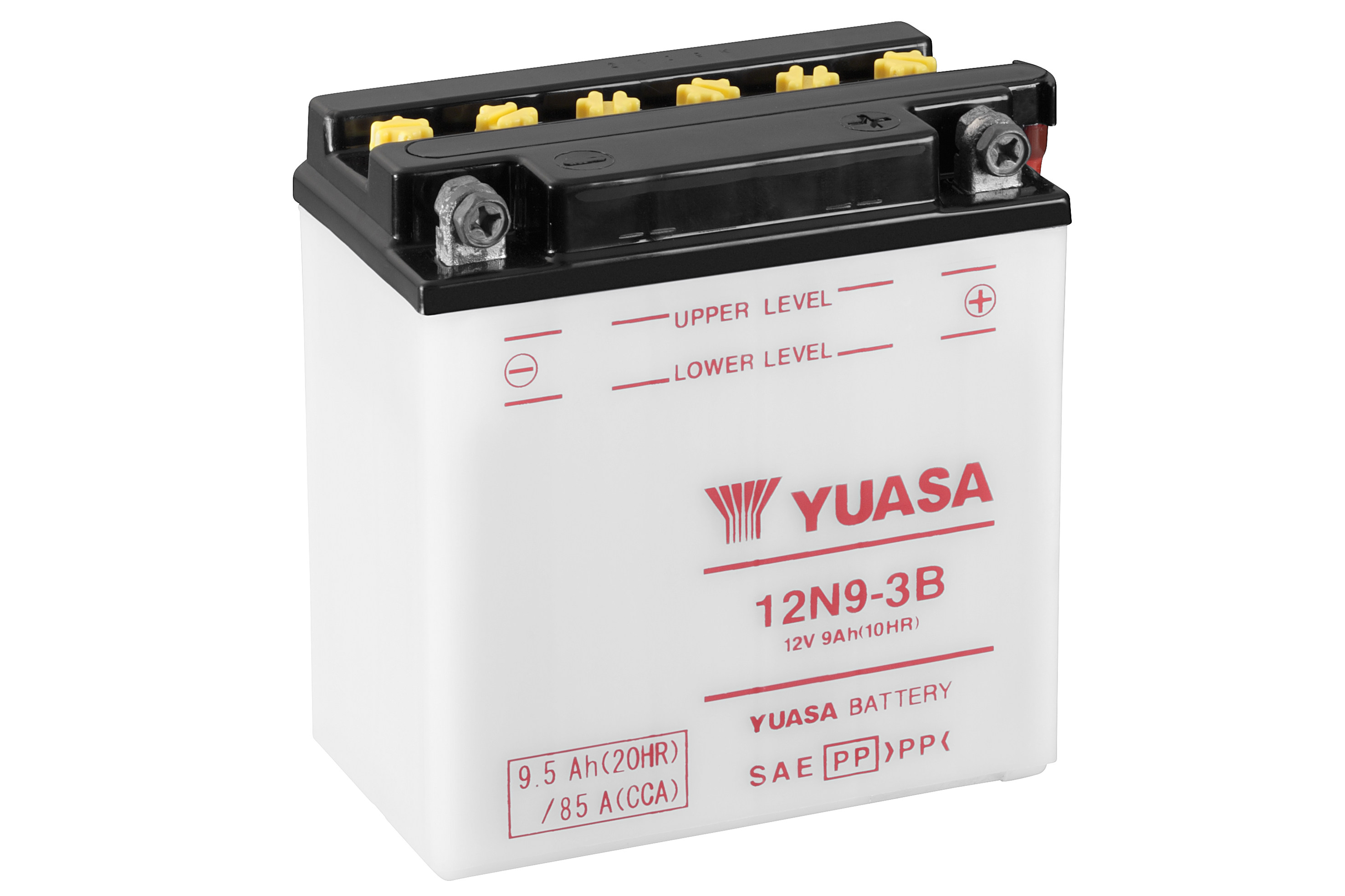 Batterie YUASA 12N9-3B (CP) mit Säurepack 12V/9AH (10 Std.) [135x75x139] CCA=85A