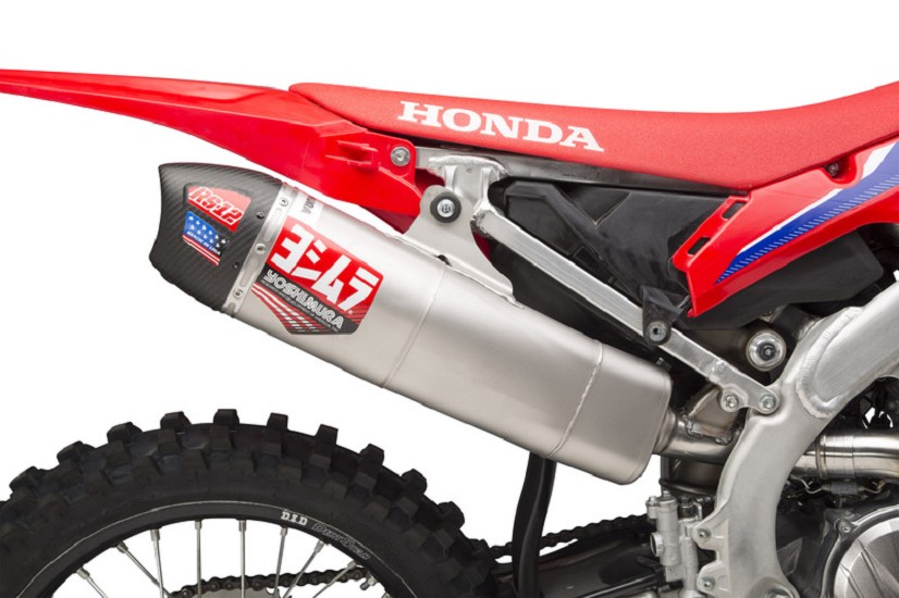 YOSHIMURA RS-12 Signature Series Full Exhaust System Titanium/Titanium/Carbon - passend für Honda CRF250R
