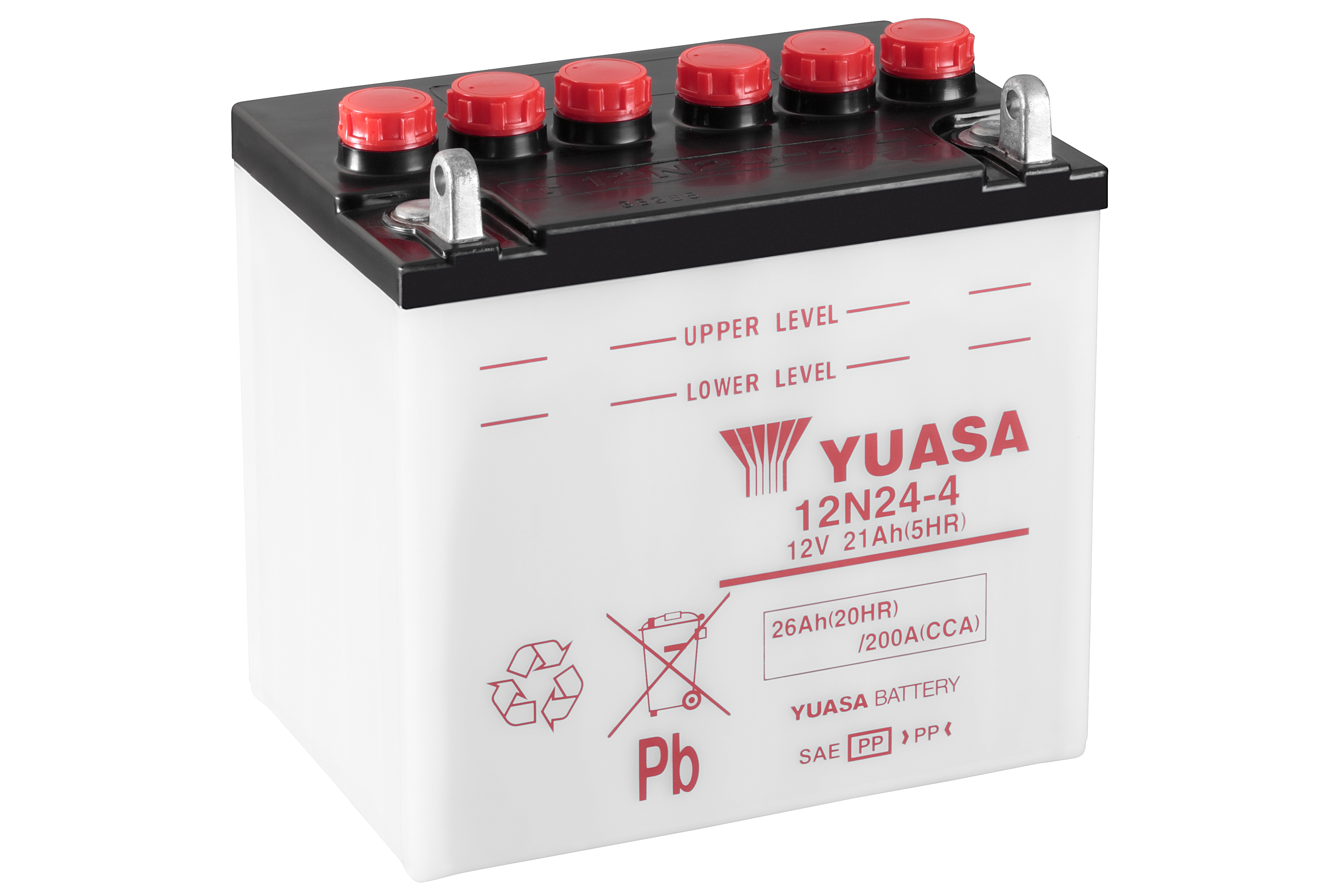Batterie YUASA 12N24-4 (CP) mit Säurepack 12V/24AH (10 Std.) [184x124x179] CCA=190A