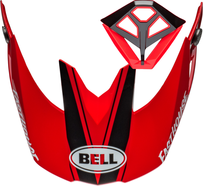 BELL Moto-10 Gewölbte Spitze und Mundstück-Kit - Fasthouse DITD 24 Gloss Red/Gold