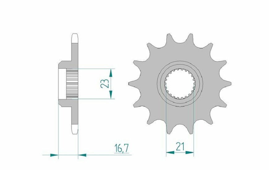 AFAM Standard Stahlritzel vorne 21506 - 520 AFAM Standard Stahlritzel vorne 21506 - 520