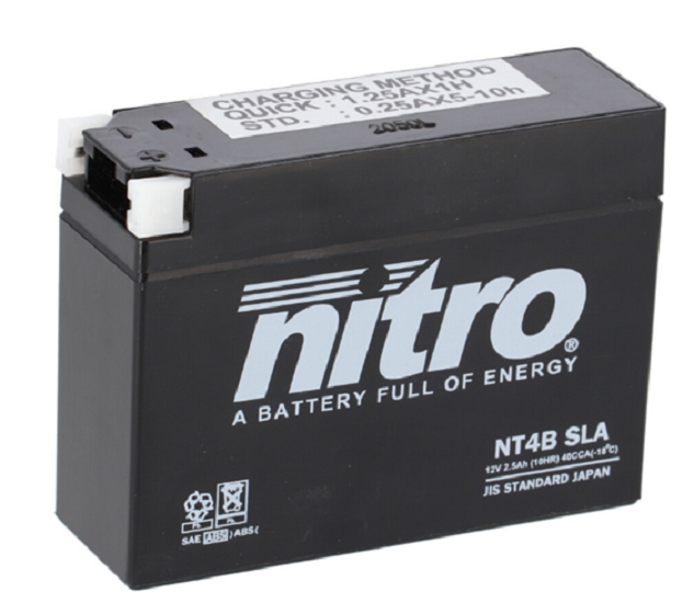Batterie NITRO NT4B SLA (WC) Gel 12V/2,5Ah [114x39x87] CCA=40A