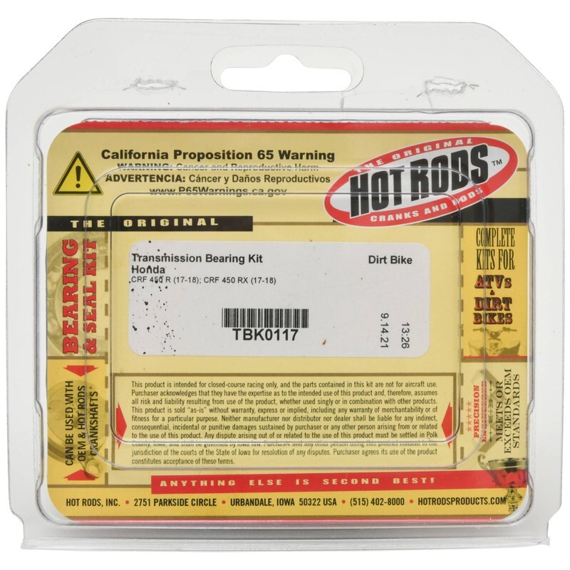 HOT RODS Getriebelager-Kit - passend für Honda CRF 450 R / RX