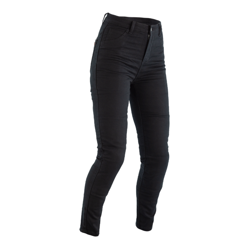 RST Jegging CE Verstärkte Damen Textil Jeans - Schwarzer Twill Größe XL Kurzes Bein
