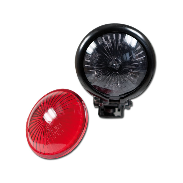 LED-Rücklicht Bates Style schwarz Ø=57 mm