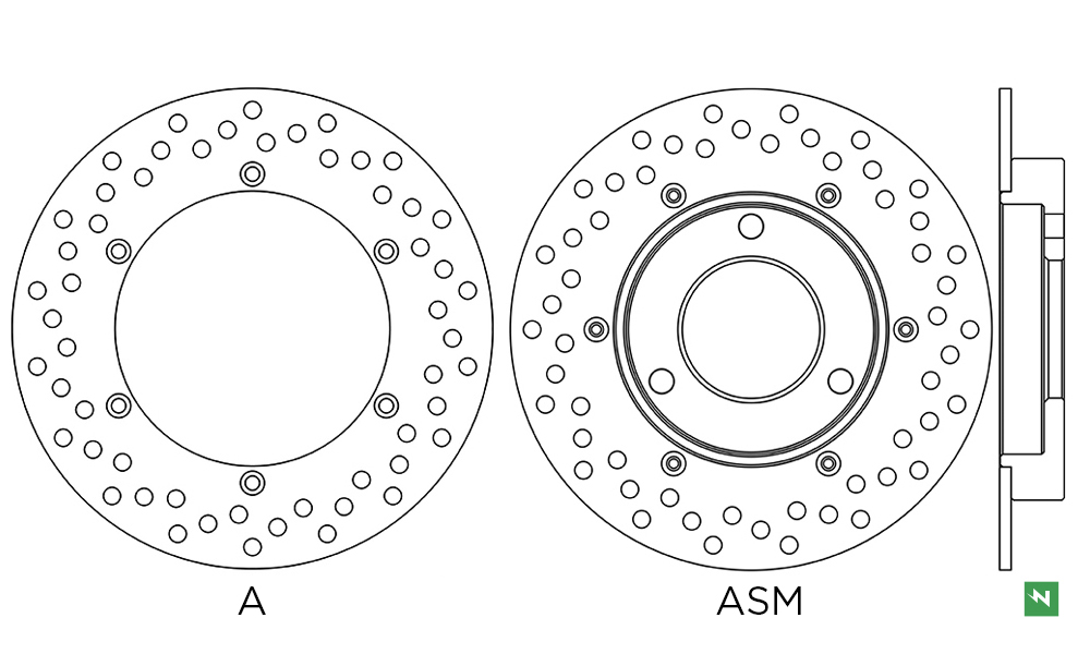 Bremsscheibe DF4085A (5 mm) ,starr Ø aussen/innen: 210/120,2 mm, Lochkreis: 135 mm 6-Loch (6,2 mm)