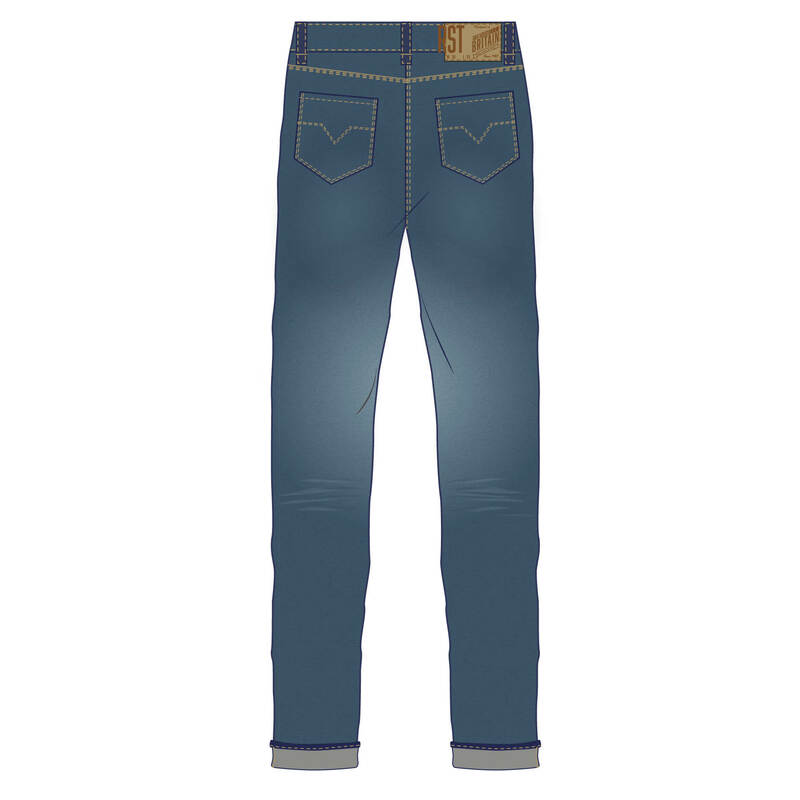 RST Tapered-Fit Verstärkte Jeans - Blau Größe L Long Leg