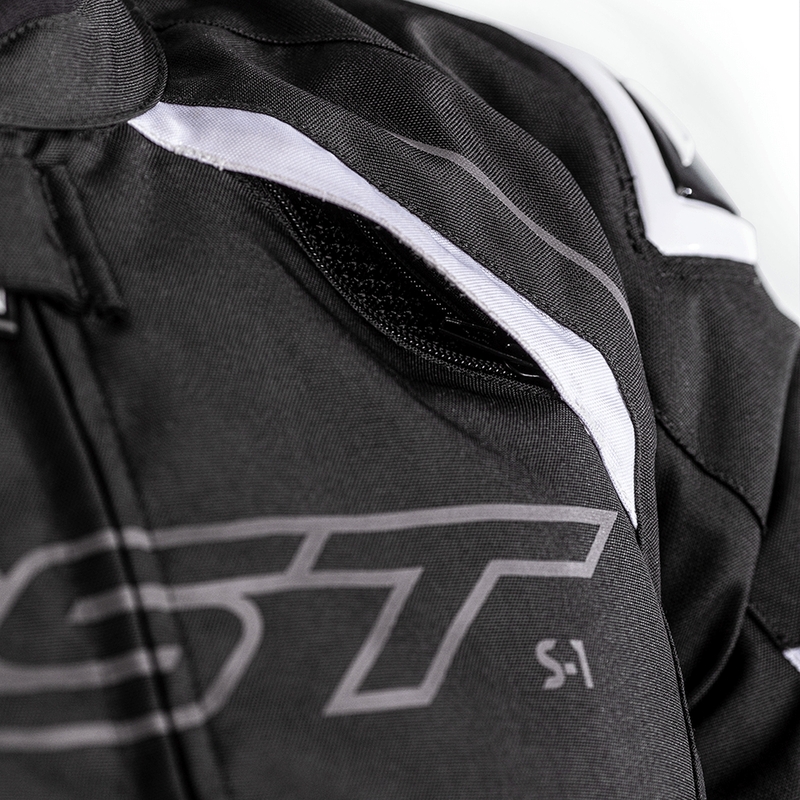 RST S-1 Jacke Textil Schwarz/Weiß Größe S RST S-1 Jacke Textil Schwarz/Weiß Größe M