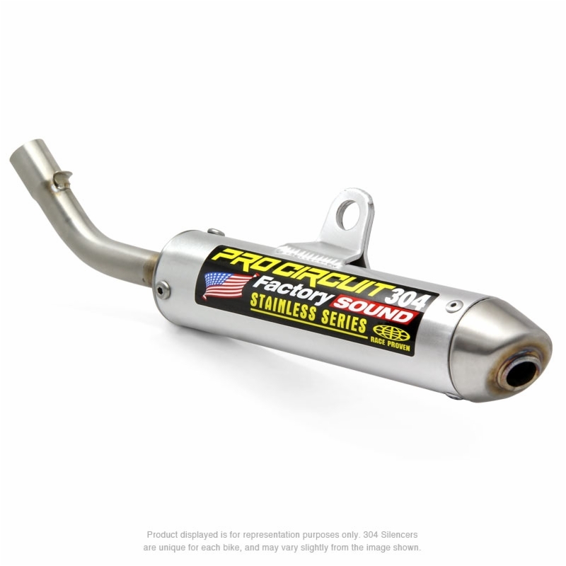 PRO CIRCUIT 304 Schalldämpfer Aluminium gebürstet/Endkappe Edelstahl passend für KTM/Husqvarna