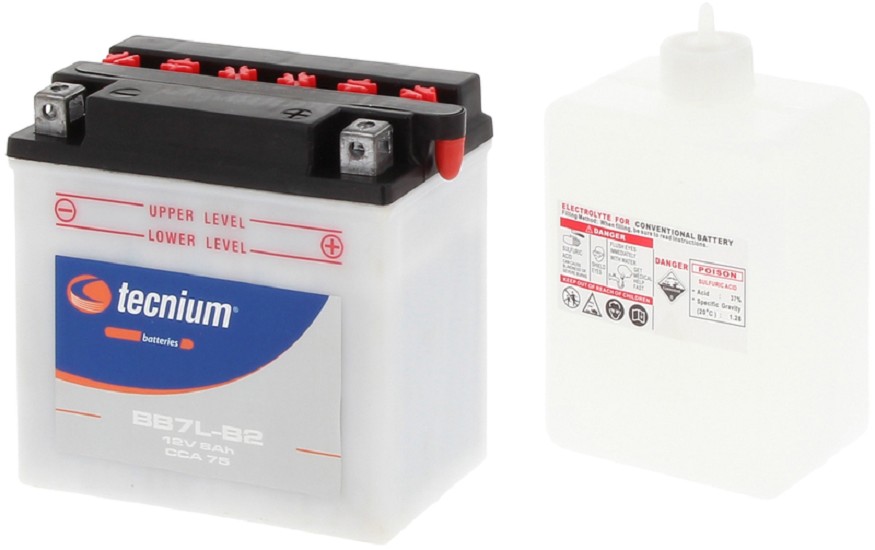 TECNIUM Blei/Säure Batterie mit Säurepack - BB7L-B2 TECNIUM Blei/Säure Batterie mit Säurepack - BB7L-B2