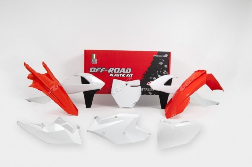 RACETECH Plastik-Kit Originalfarbe (2017) orange/weiß/schwarz passend für KTM RACETECH Plastik-Kit Originalfarbe (2017) orange/weiß/schwarz passend für KTM