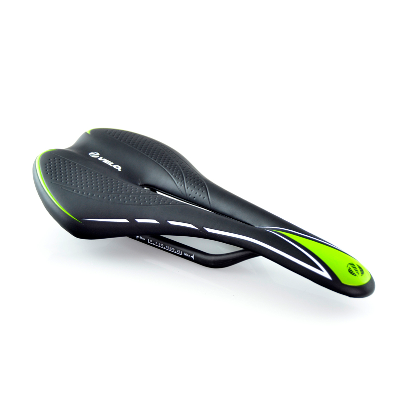 VELO Bicycle Saddle Racing Miles I0 Zone Cut Carbon Rails Male Black/Green VELO Bicycle Saddle Racing Miles I0 Zone Cut Carbon Rails Male Black/Green