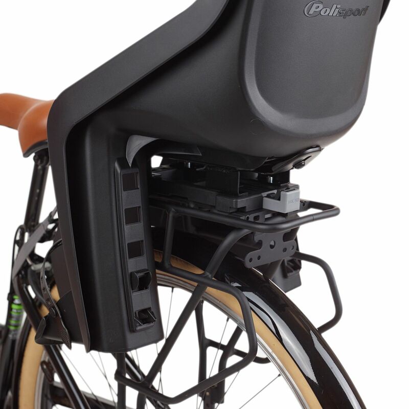 POLISPORT Bubbly Maxi Rear Child Bike Seat Carrier Mounting - Black/Dark Grey