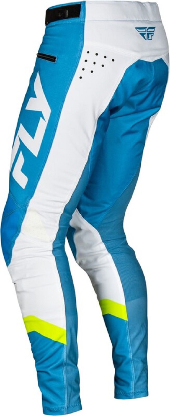 FLY RACING Rayce Jugend Fahrradhose - Blau/Weiß/Limettengrün