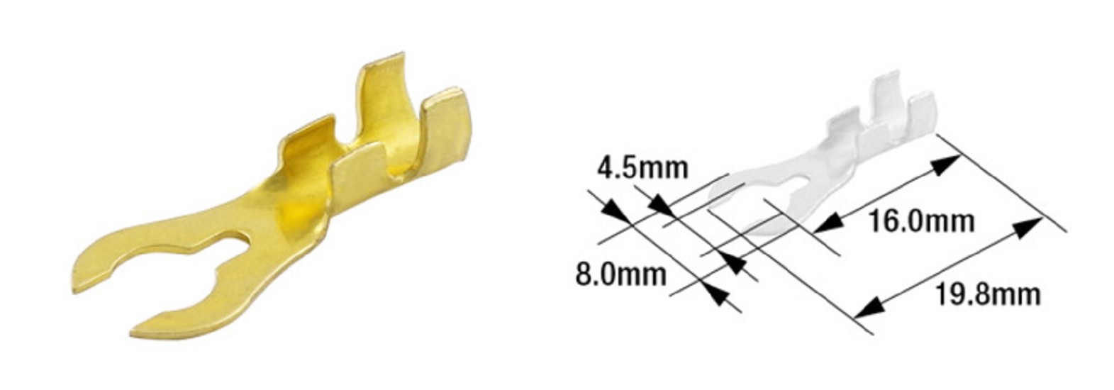 TOURMAX Gabelquetschverbinder männlich 100 Stück Ø 4,5 mm Typ B-21 TOURMAX Gabelquetschverbinder männlich 100 Stück Ø 4,5 mm Typ B-21