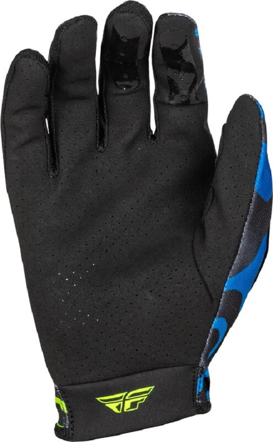 FLY RACING Lite S.E. Zen Jugend Handschuhe- Schwarz/Blau/Hi-Vis