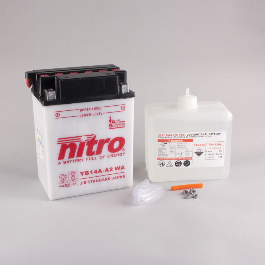 Batterie NITRO NB14A-A2 (CP) mit Säurepack 12V/14Ah [134x89x176] CCA=190A