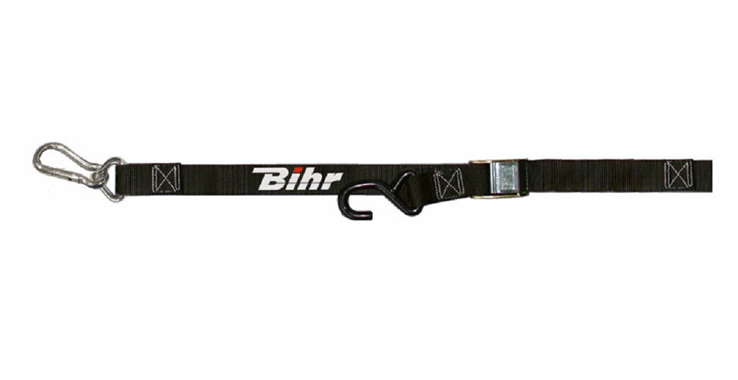 BIHR Spanngurt mit Karabinerhaken schwarz