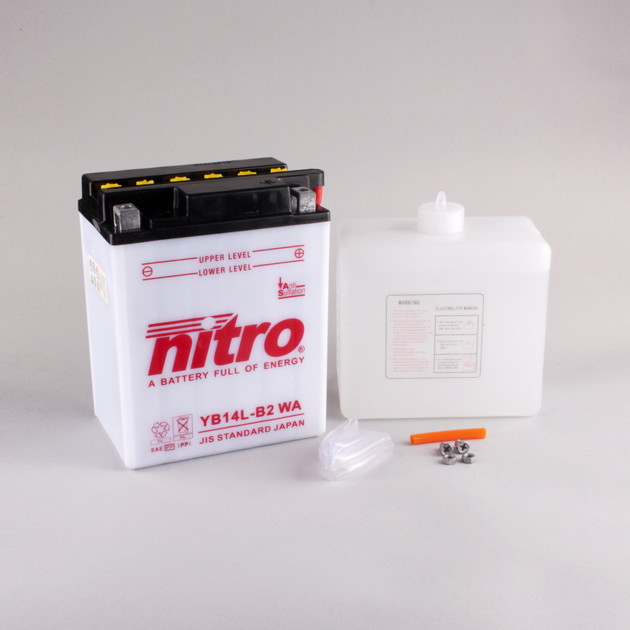 Batterie NITRO NB14L-B2 (CP) mit Säurepack 12V/14Ah [134x89x166] CCA=190A