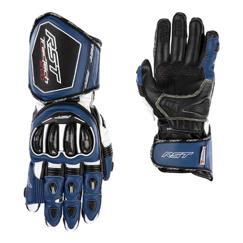 RST TracTech Evo 4 Leder Handschuhe - Blau/Weiß/Schwarz