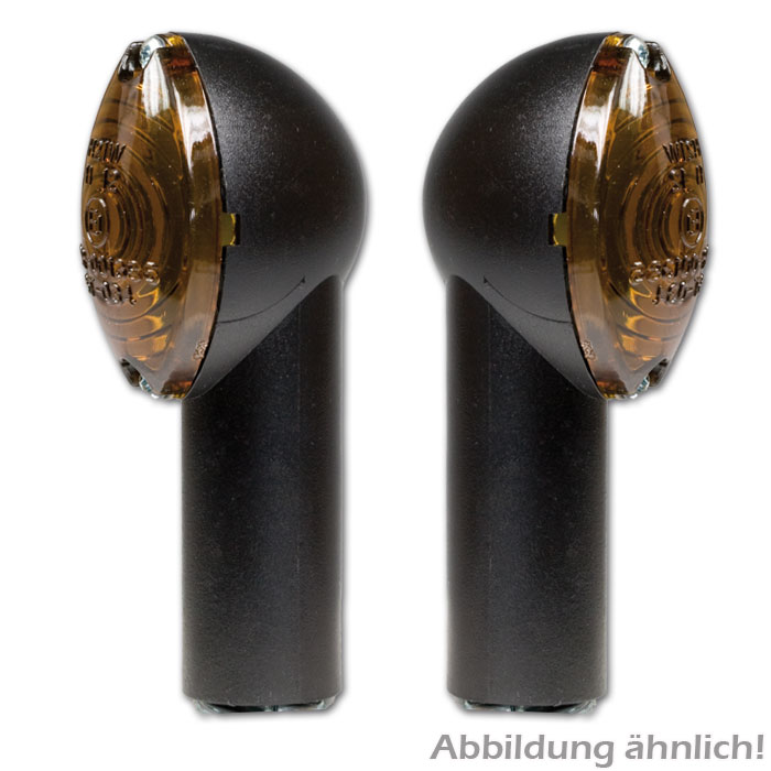 Blinker Micro schwarz kurz getönt M10