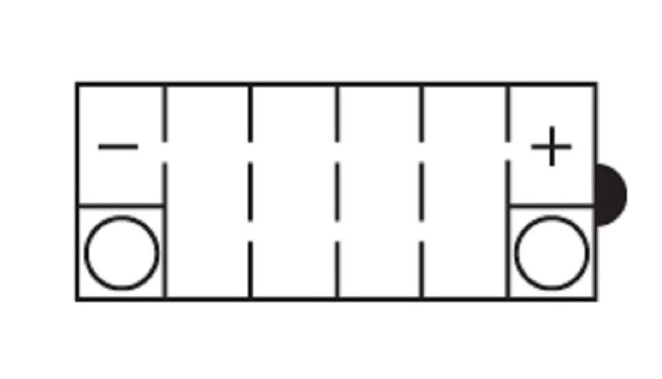 Batterie NITRO NB5L-B (CP) mit Säurepack 12V/5Ah [120x60x130] CCA=65A