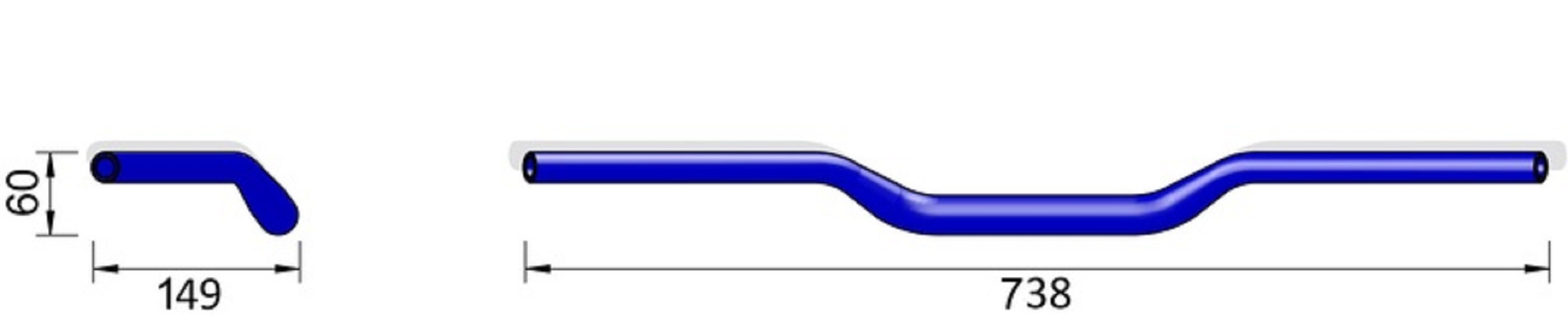 HIGHSIDER pro X-Bar Alu-Lenker Superbike Flat XN1, 1 1/8 Zoll, schwarz