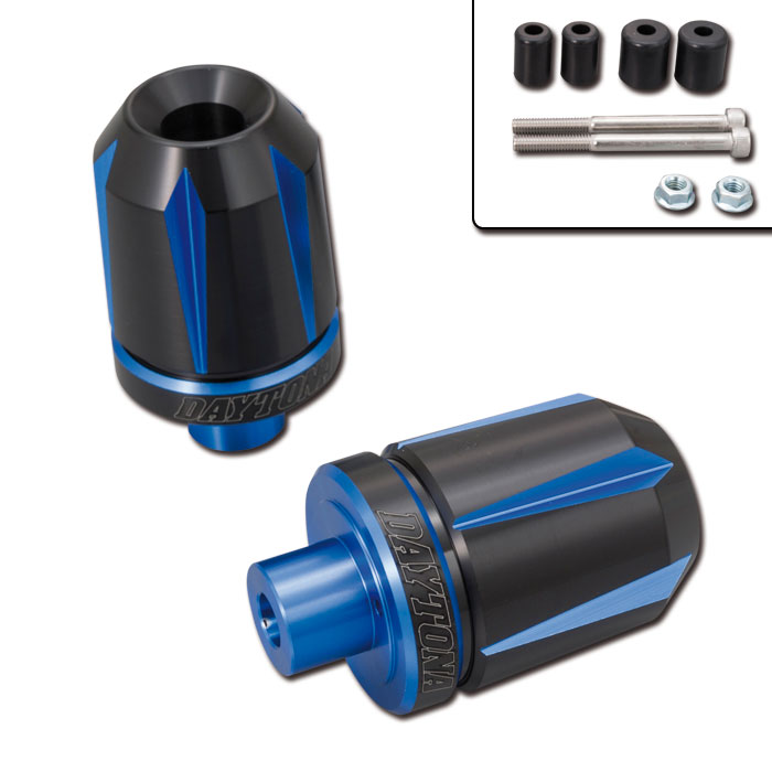 Daytona Lenkergewichte Scratch blau eloxiert Daytona Lenkergewichte Scratch blau eloxiert